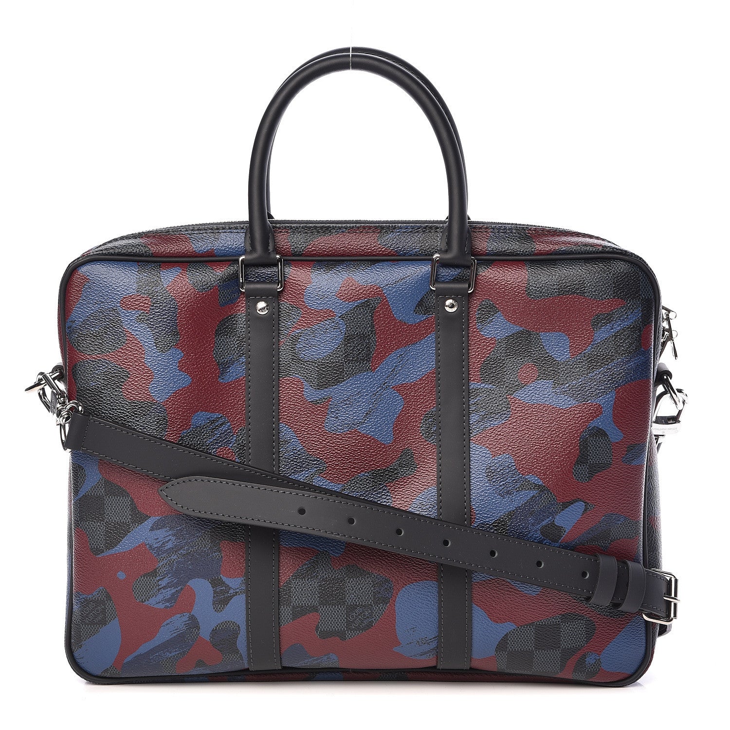 Louis Vuitton Damier Cobalt Camouflage Porte Documents Voyage PM 1 of 9