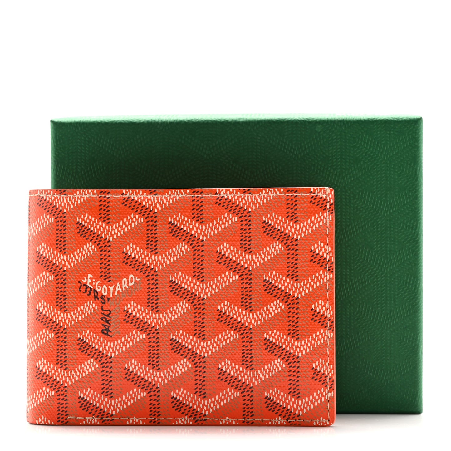 Goyardine Victoire Bi-Fold Wallet Orange