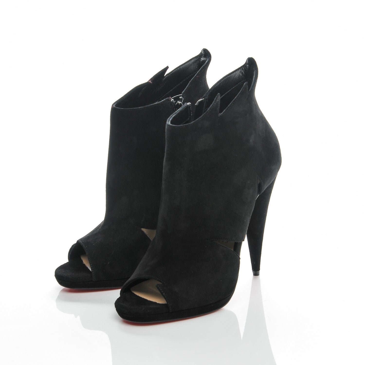 Christian Louboutin Veau Velours Belfeconica 120 Booties 39 Black 3 of 7