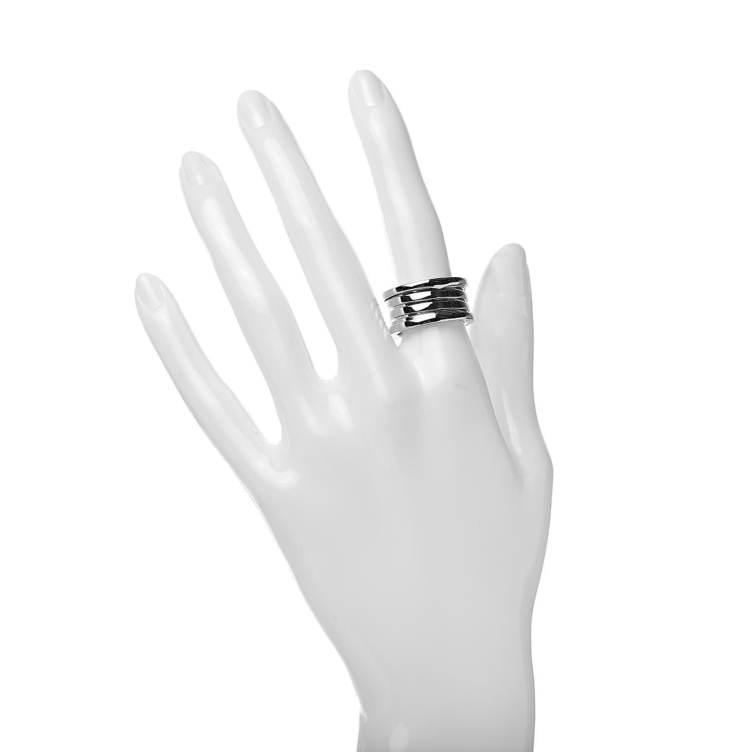 Bulgari 18K White Gold B.Zero1 Four-Band Ring 54 6.75 2 of 7
