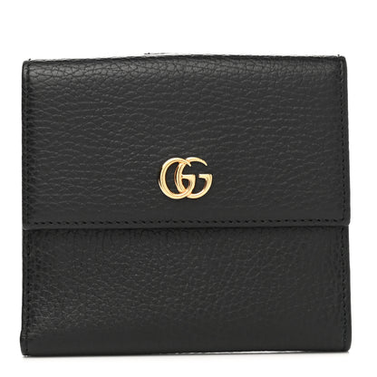 Gucci Dollar Calfskin Double G French Flap Wallet Black 1 of 7