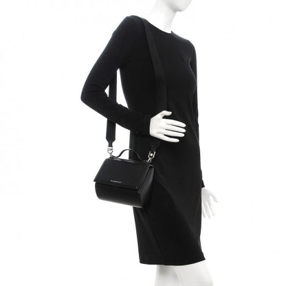 Givenchy Calfskin Mini Pandora Box Logo Strap Crossbody Bag Black 2 of 8
