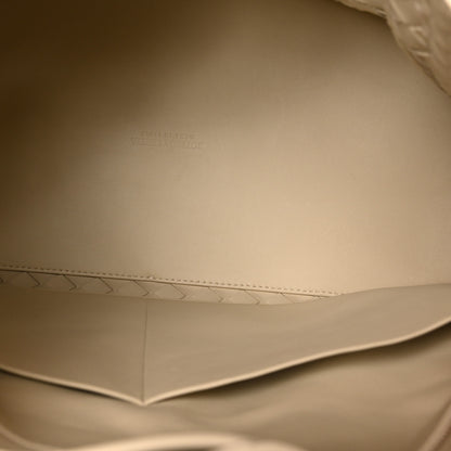 Bottega Veneta Nappa Intrecciato Wood Large Andiamo Shoulder Bag Sea Salt 5 of 9