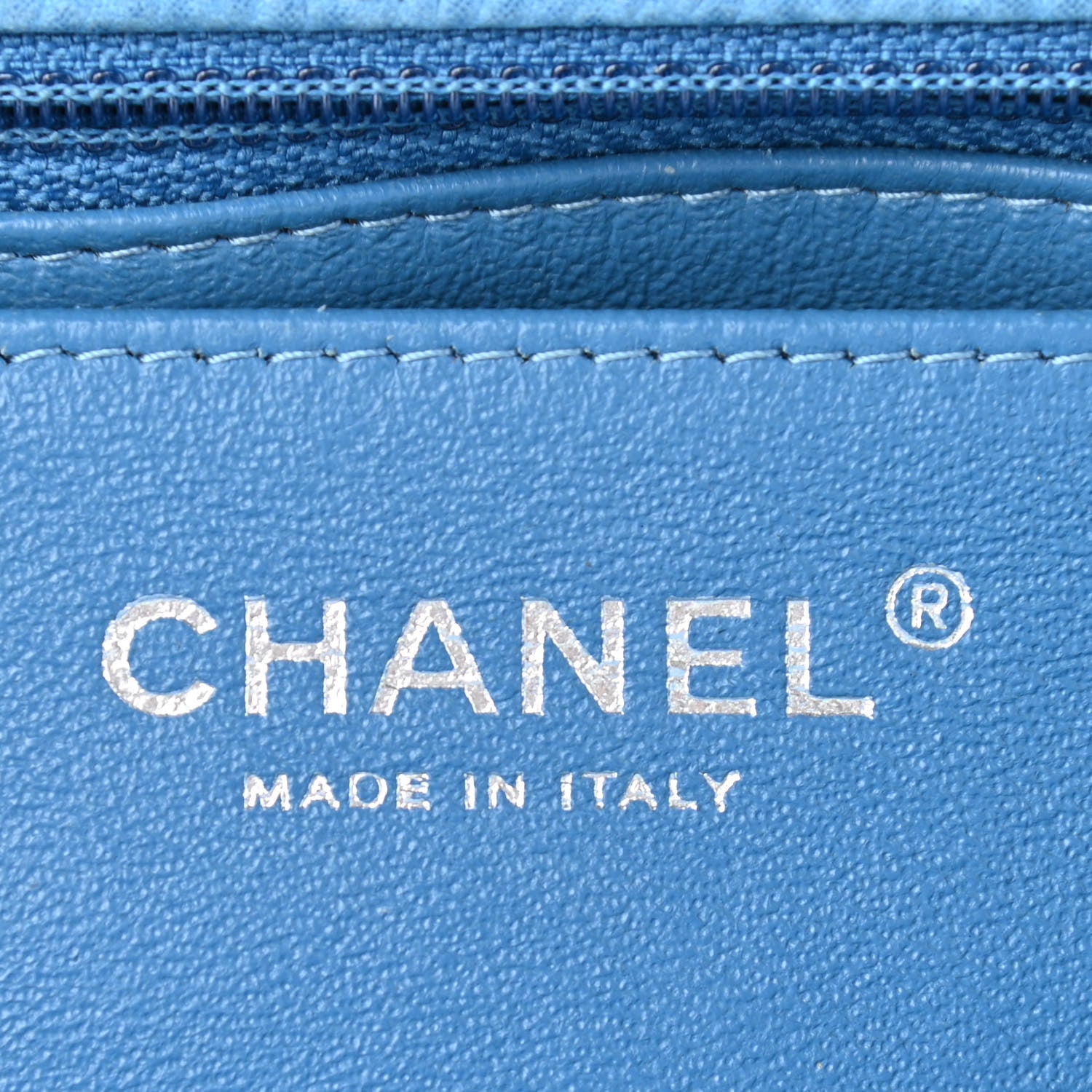Chanel Iridescent Caviar Quilted Mini Rectangular Flap Light Blue 8 of 11