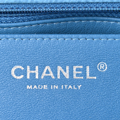 Chanel Iridescent Caviar Quilted Mini Rectangular Flap Light Blue 8 of 11