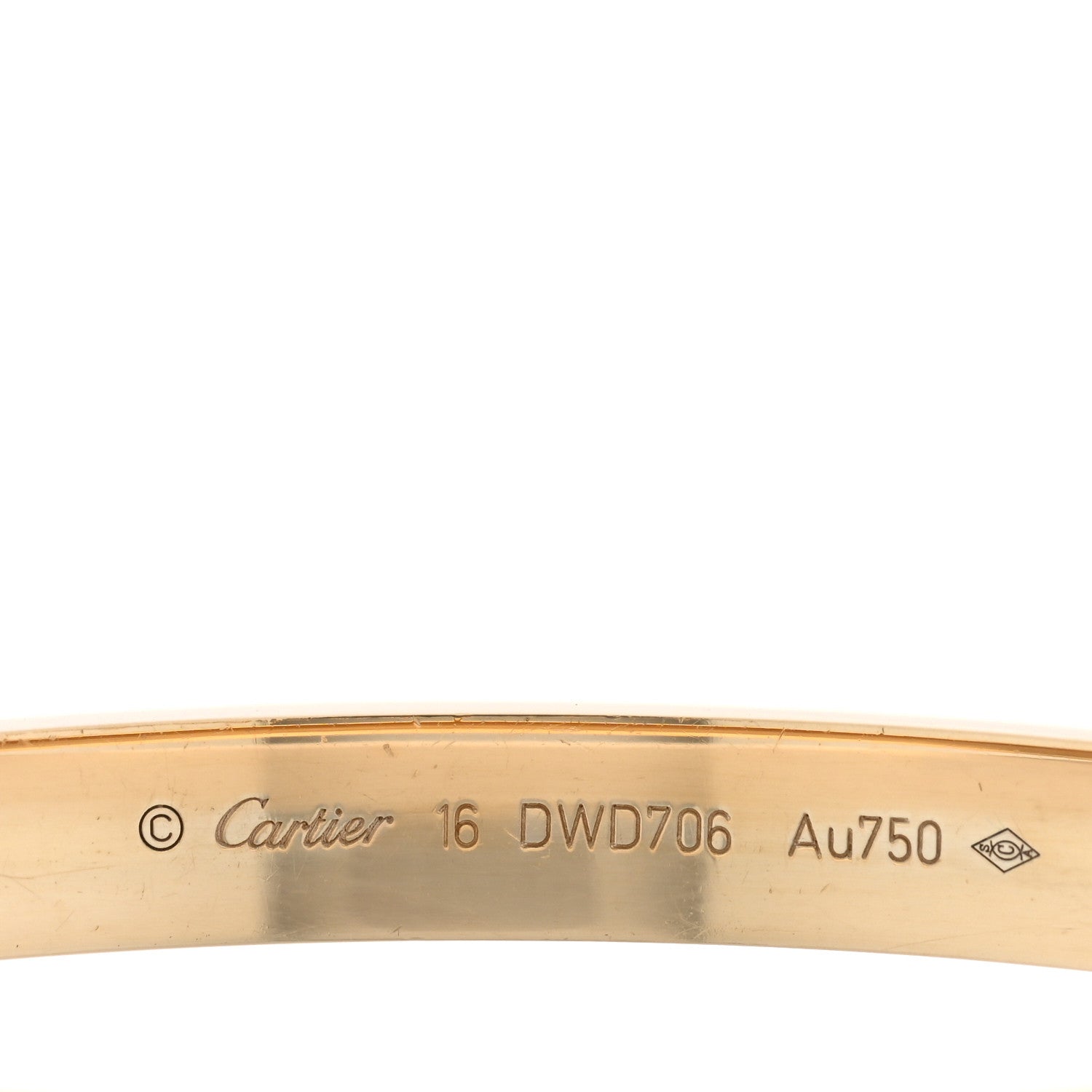 Cartier 18k Yellow Gold LOVE Bracelet 16 3 of 8