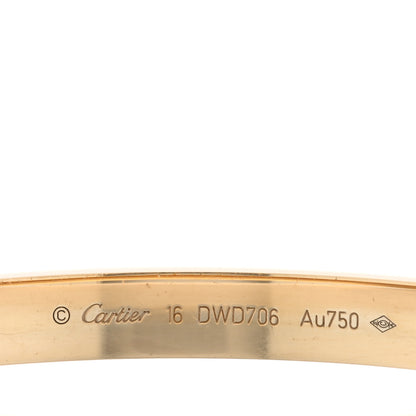 Cartier 18k Yellow Gold LOVE Bracelet 16 3 of 8