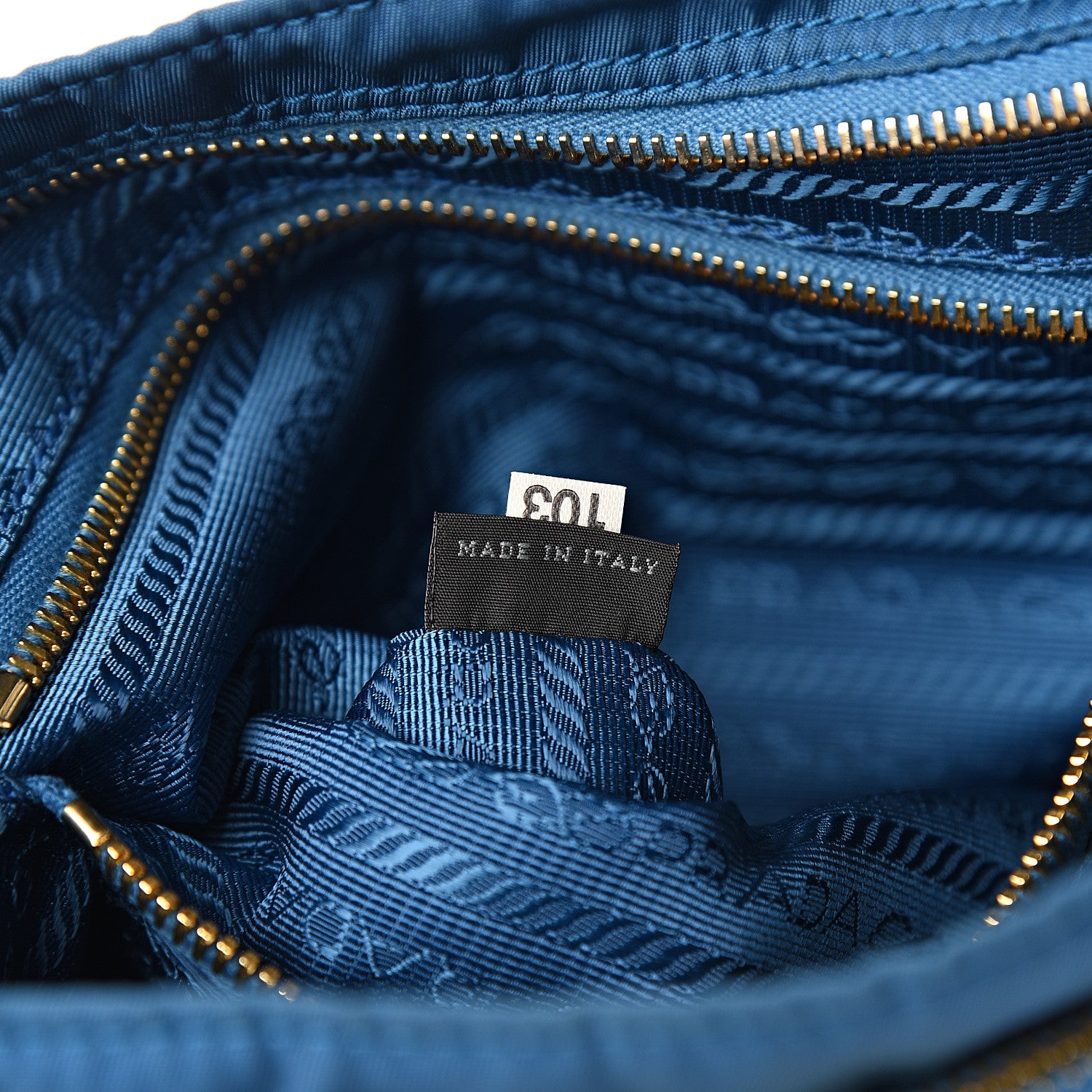 Prada Tessuto Nylon Saffiano Crossbody Bag Cobalto 6 of 10