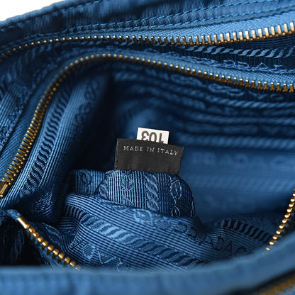 Prada Tessuto Nylon Saffiano Crossbody Bag Cobalto 6 of 10