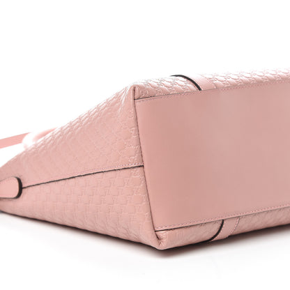 Gucci Soft Microguccissima Medium Zippered Satchel Soft Pink 5 of 9
