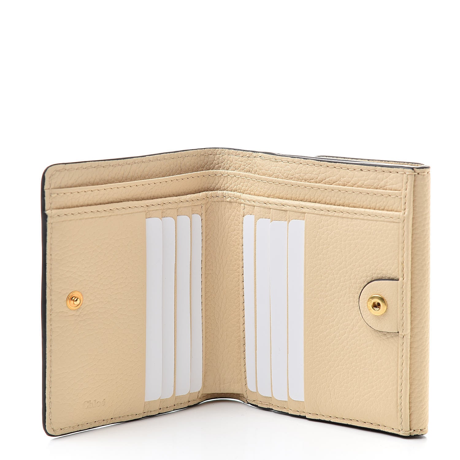Chloe Grained Calfskin Marcie Square Wallet Blondie Beige 6 of 9
