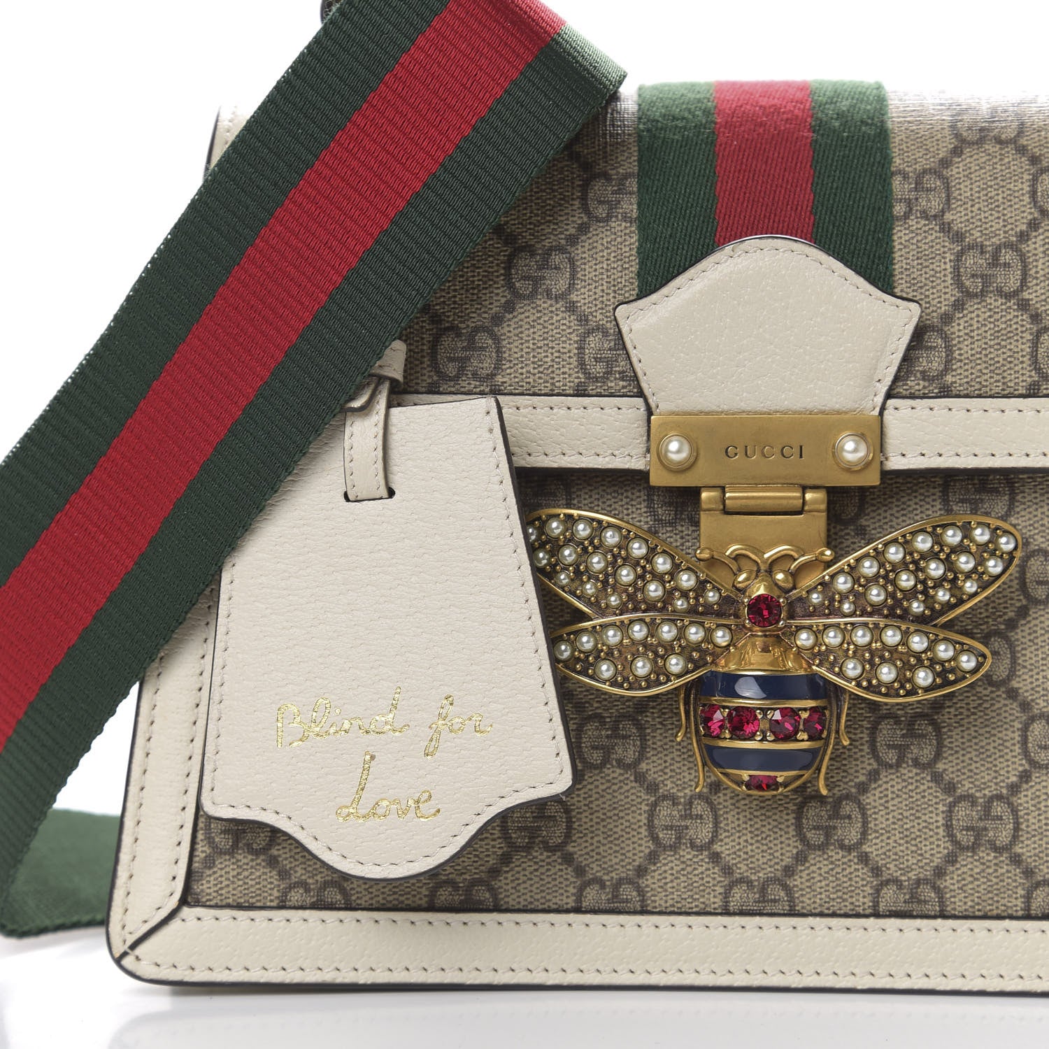 Gucci GG Supreme Monogram Small Queen Margaret Top Handle Bag White 13 of 13