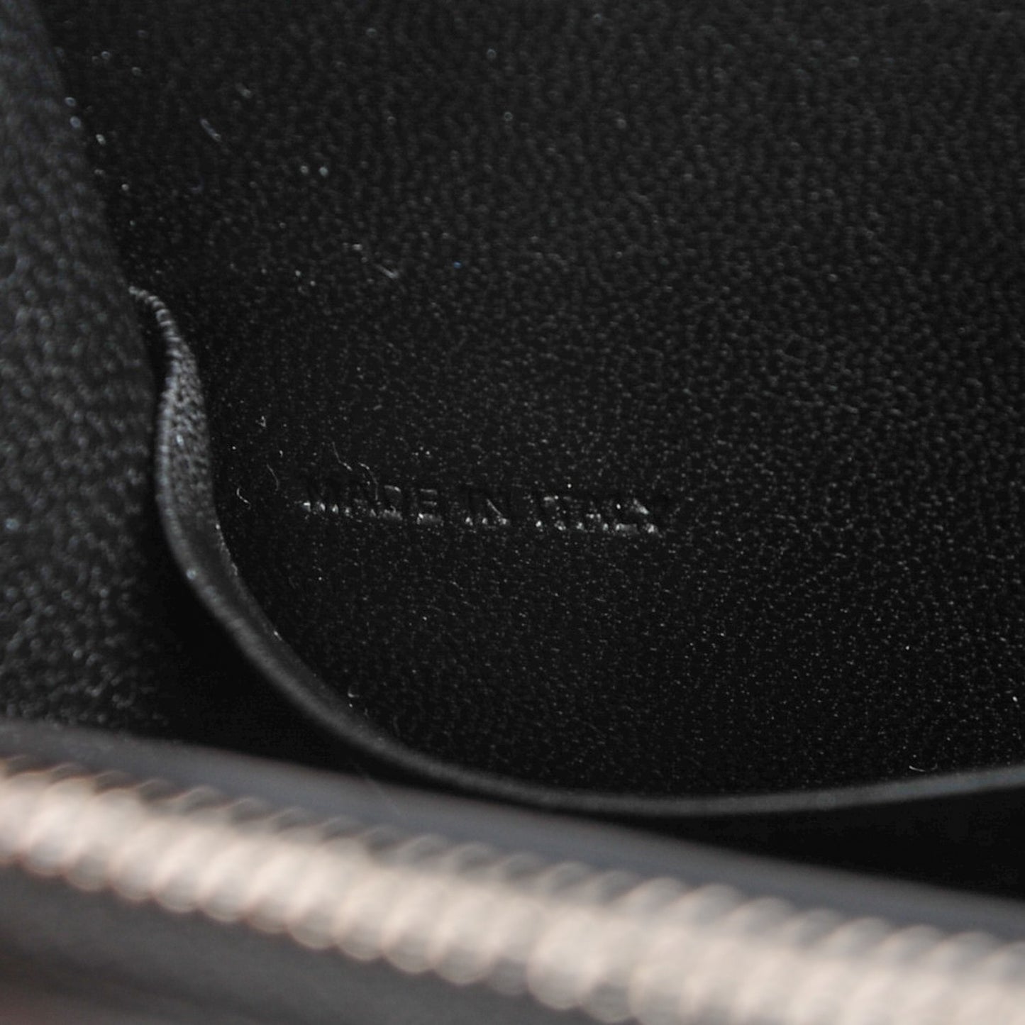 Calfskin Studded Pandora Chain Wallet Black