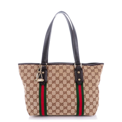 Gucci Monogram Medium Jolicoeur Tote Dark Brown 1 of 8