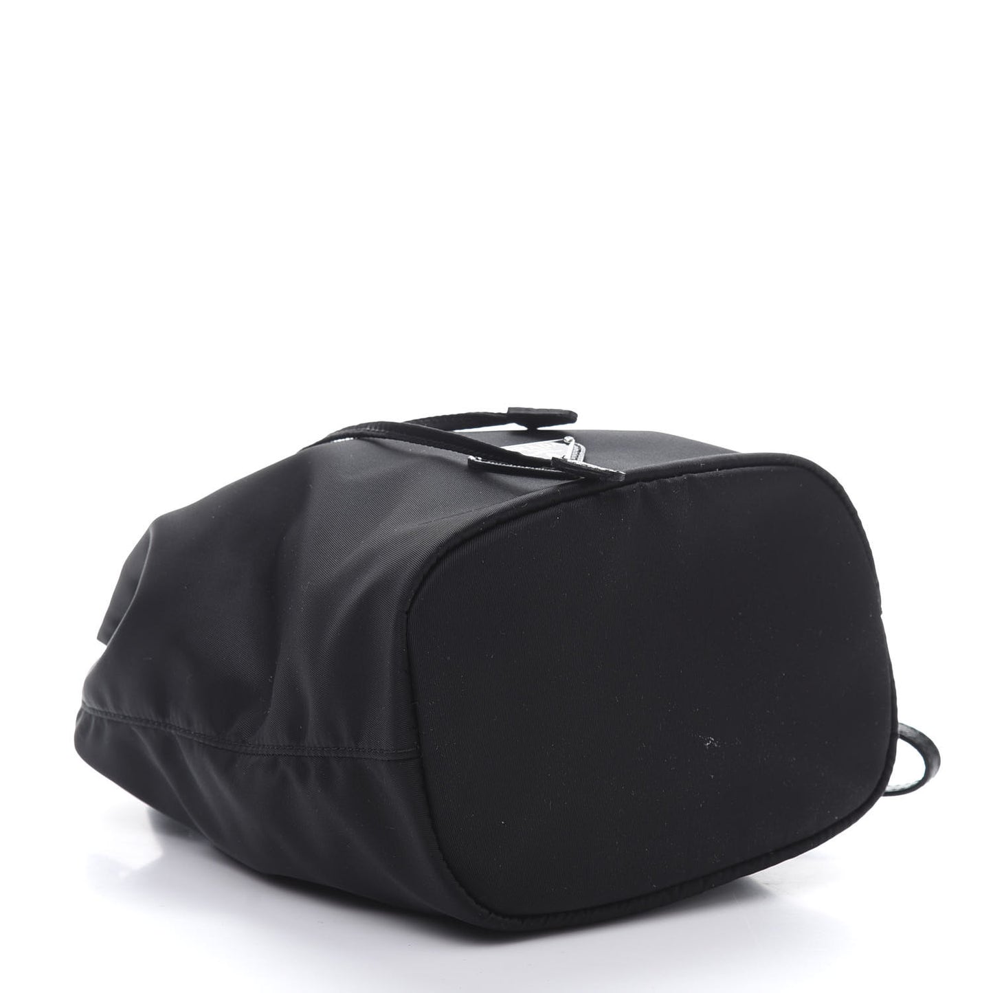 Saffiano Tessuto Nylon Vela Bucket Wristlet Black