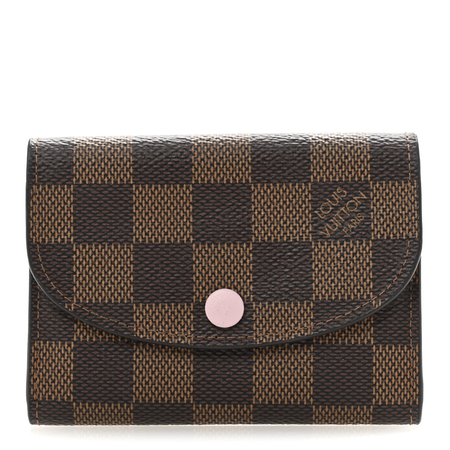 Louis Vuitton Damier Ebene Rosalie Coin Purse Rose Ballerine 1 of 9