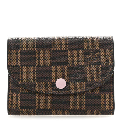 Louis Vuitton Damier Ebene Rosalie Coin Purse Rose Ballerine 1 of 9