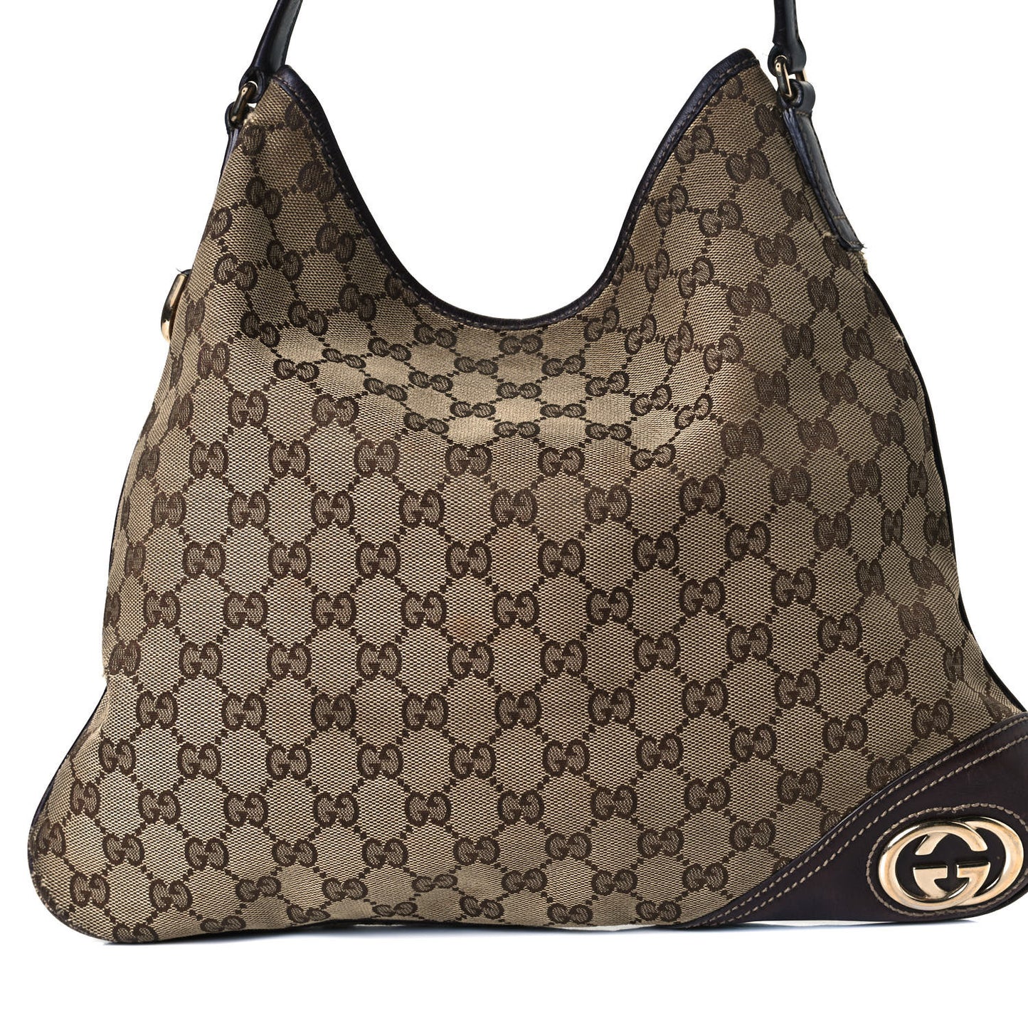 Monogram Medium New Britt Hobo Dark Brown