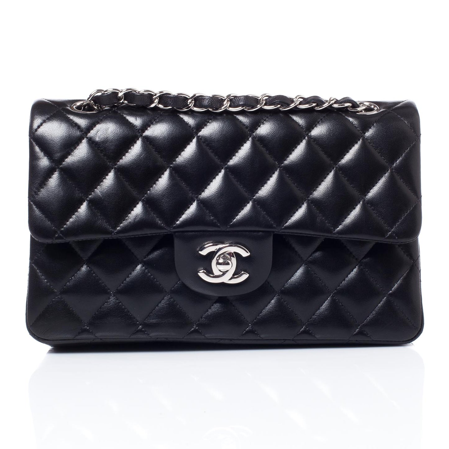 Lambskin Quilted New Mini Flap Black