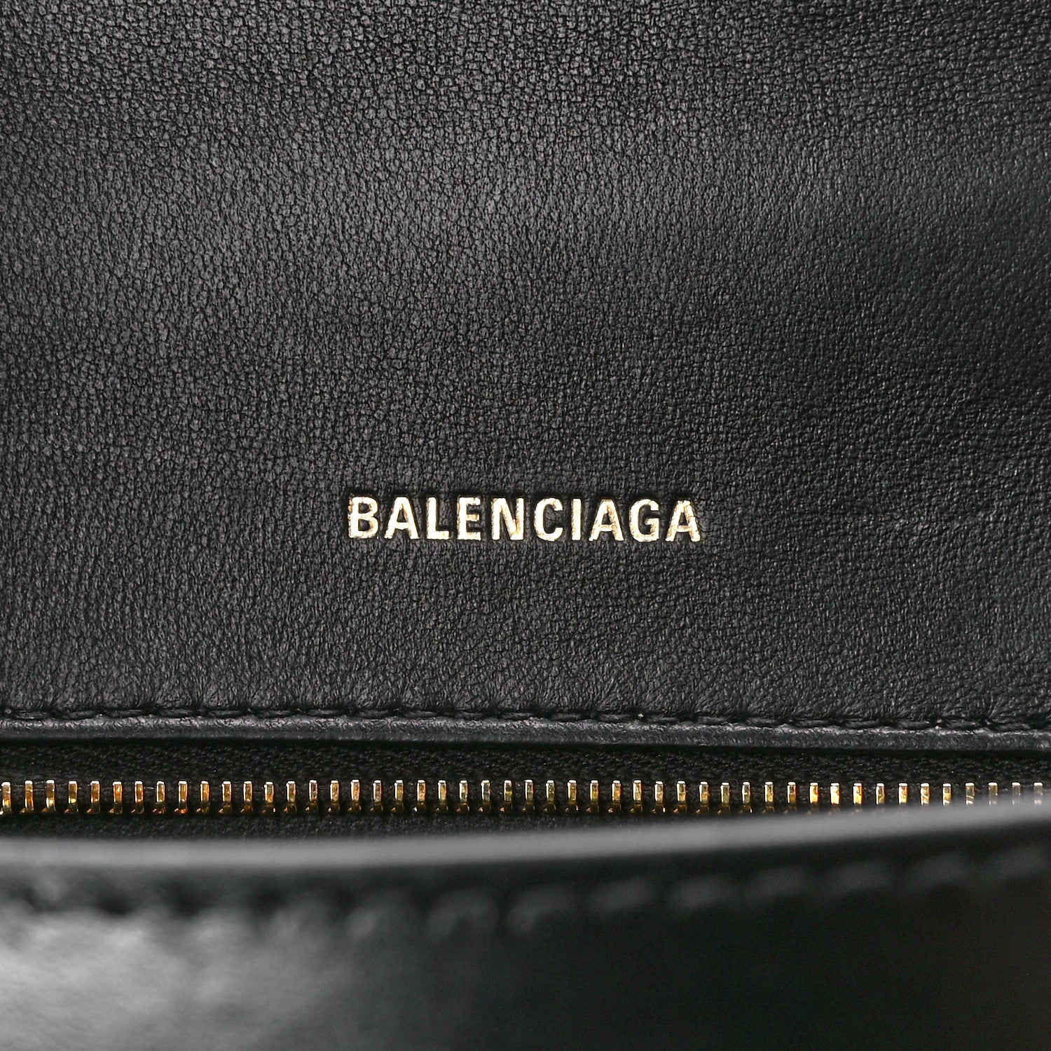 Balenciaga Shiny Box Calfskin Small Hourglass Top Handle Bag Black 6 of 10