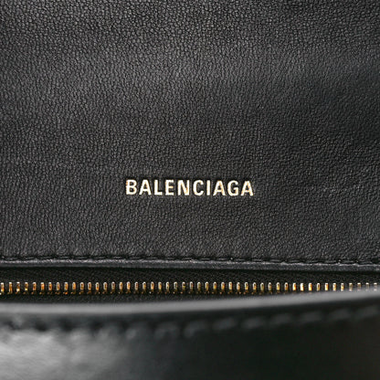 Balenciaga Shiny Box Calfskin Small Hourglass Top Handle Bag Black 6 of 10