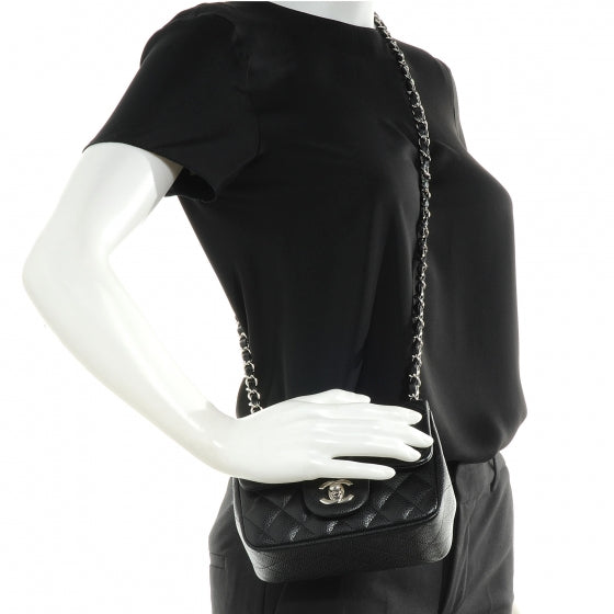 Chanel Caviar Quilted Mini Square Flap Black 2 of 8