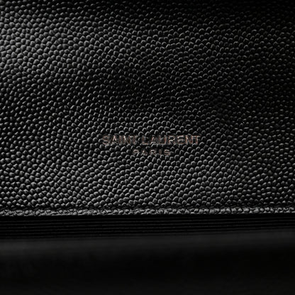 Saint Laurent Grain De Poudre Small Monogram Monochrome Kate Satchel Black 6 of 13