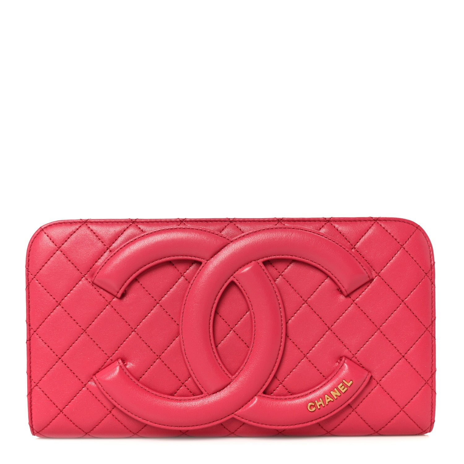Chanel Lambskin Quilted Coco Midnight Clutch Dark Pink 1 of 9