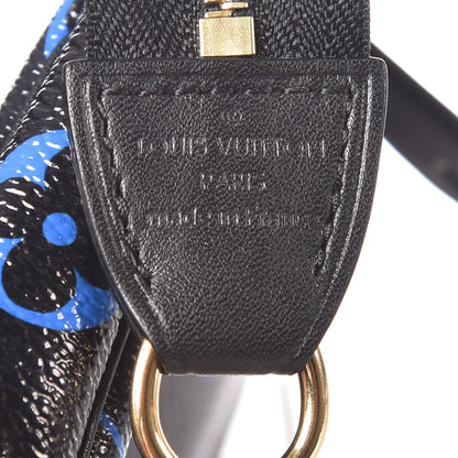 Louis Vuitton Colored Monogram Mini Pochette Accessories Blue Black 6 of 6