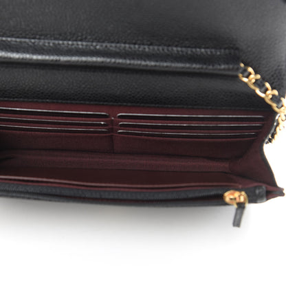 Chanel Caviar Quilted Wallet On Chain WOC Black 5 of 12