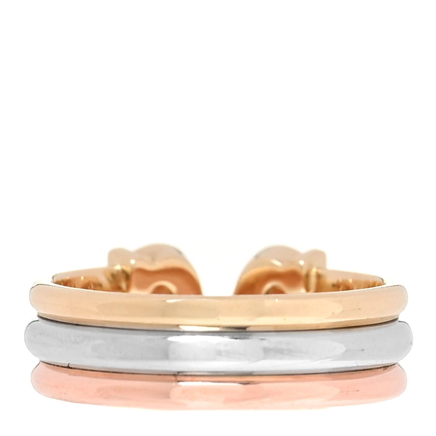 Cartier 18K Pink Yellow White Gold 8mm C De Cartier Ring 49 4.75 2 of 3