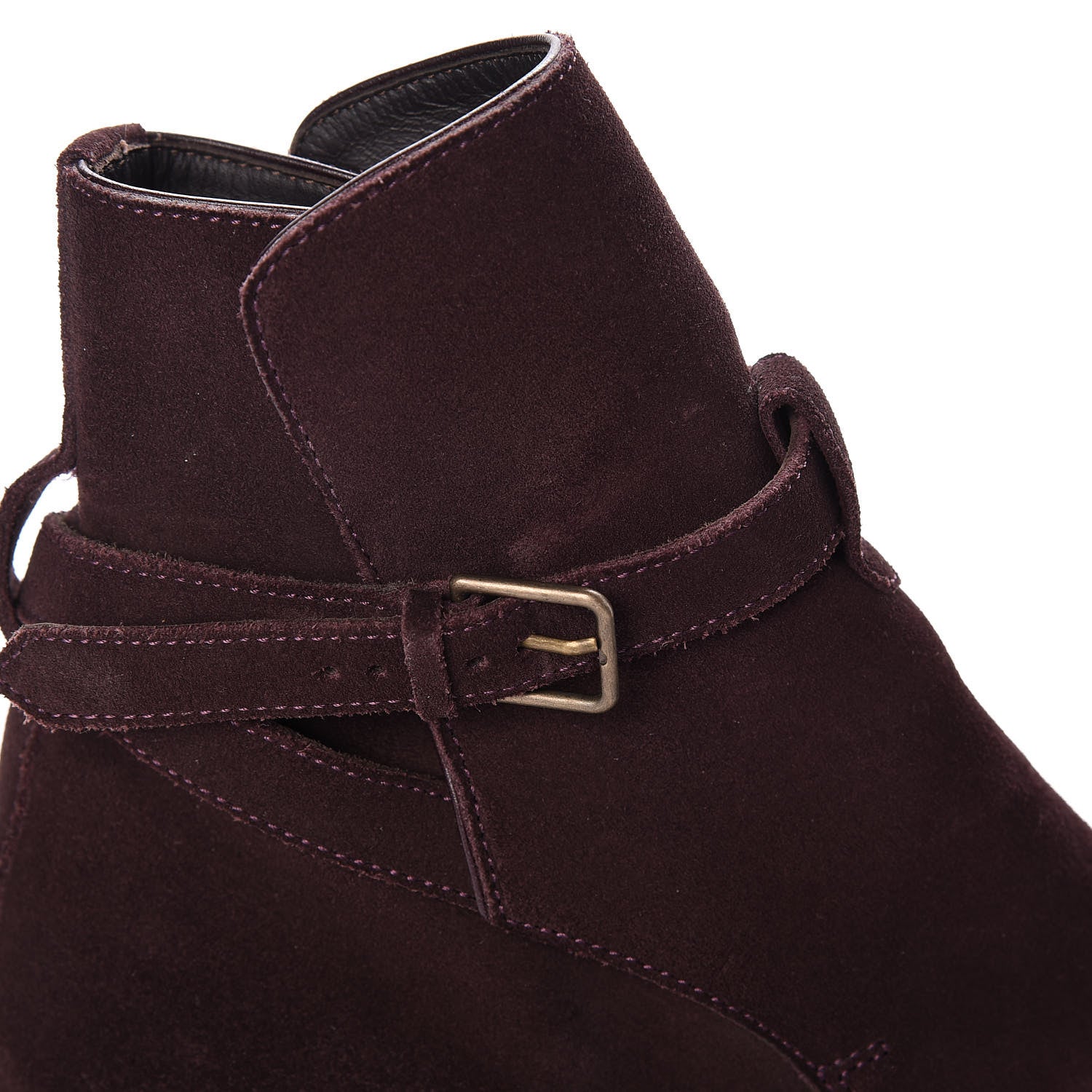 Saint Laurent Suede Soho Calfskin Ankle Boots 40 Deep Blood 24 of 25