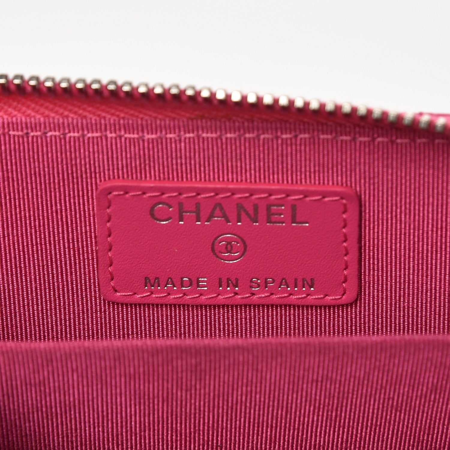 Chanel Caviar Quilted Zip Coin Purse Pink 6 of 8