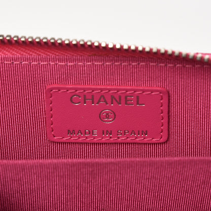 Chanel Caviar Quilted Zip Coin Purse Pink 6 of 8