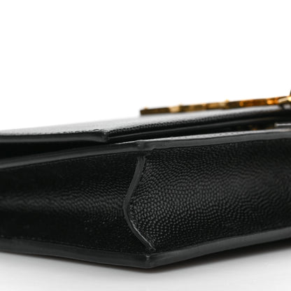 Saint Laurent Grain De Poudre Classic Monogram Kate Tassel Chain Wallet Black 7 of 8