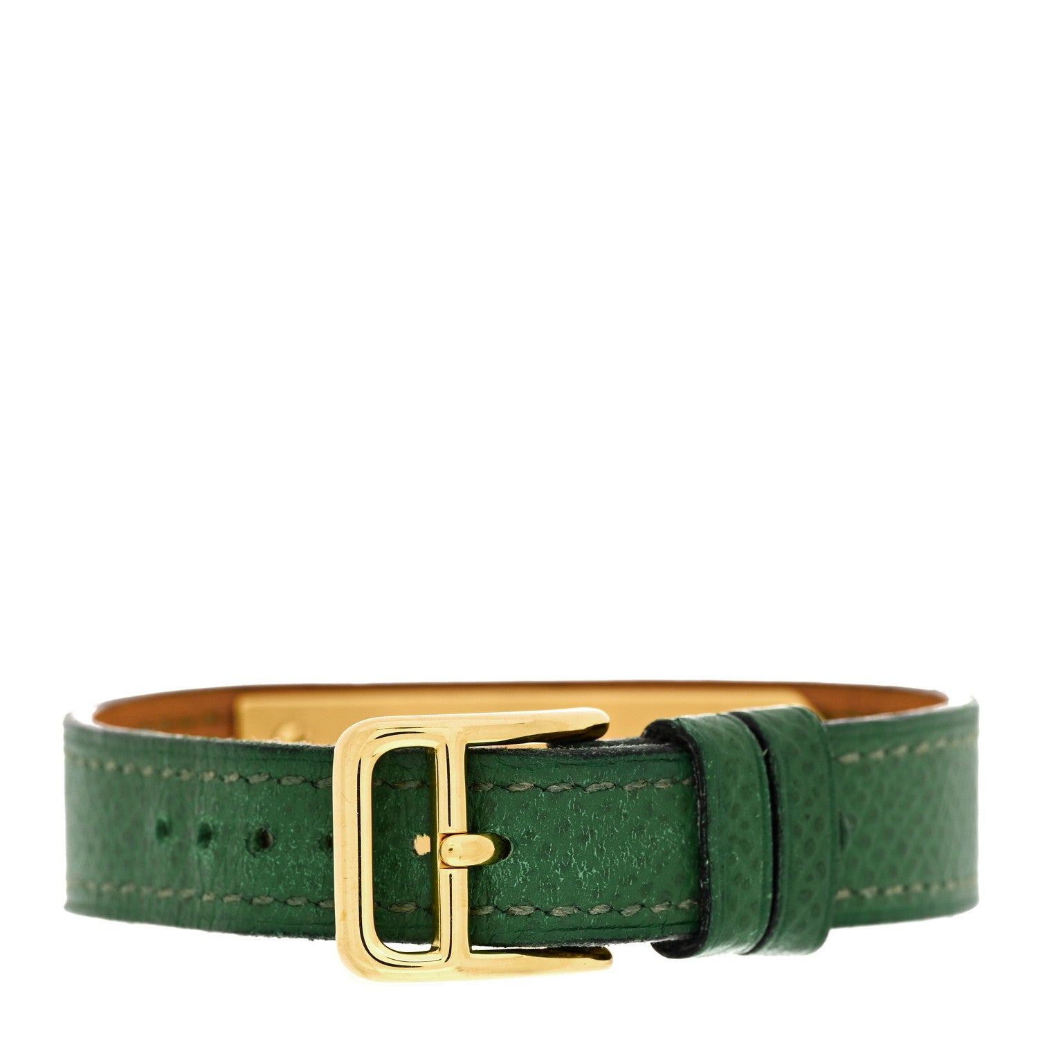 Hermes Stainless Steel Courchevel 20mm Kelly Cadena Quartz Watch Vert Clair 2 of 4