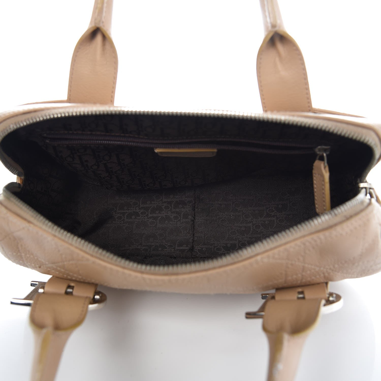 Christian Dior Calfskin Cannage Handbag Camel 5 of 20