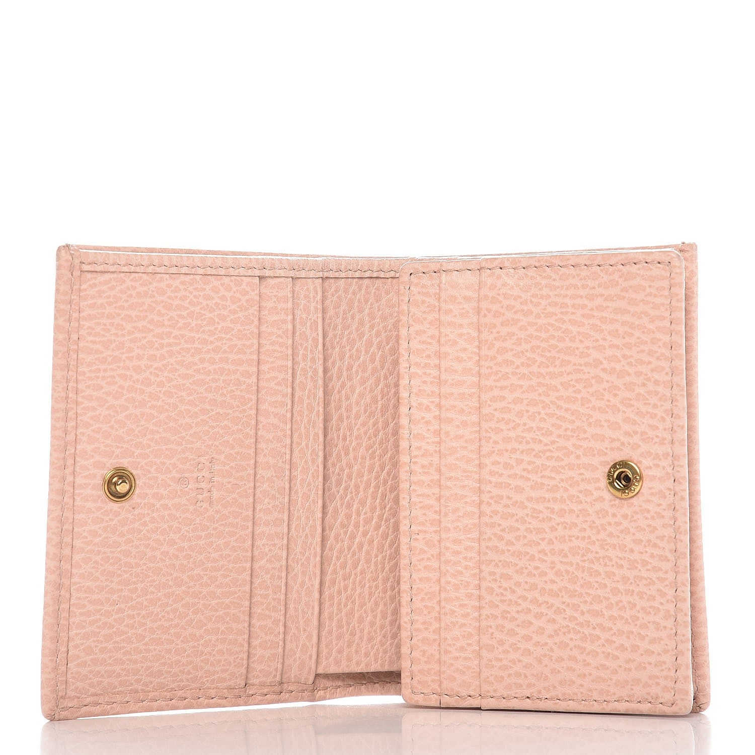 Gucci Pebbled Calfskin Butterfly Card Case Perfect Pink 5 of 8