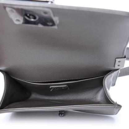 Chanel Galuchat Stingray Small Boy Flap Silver 5 of 10