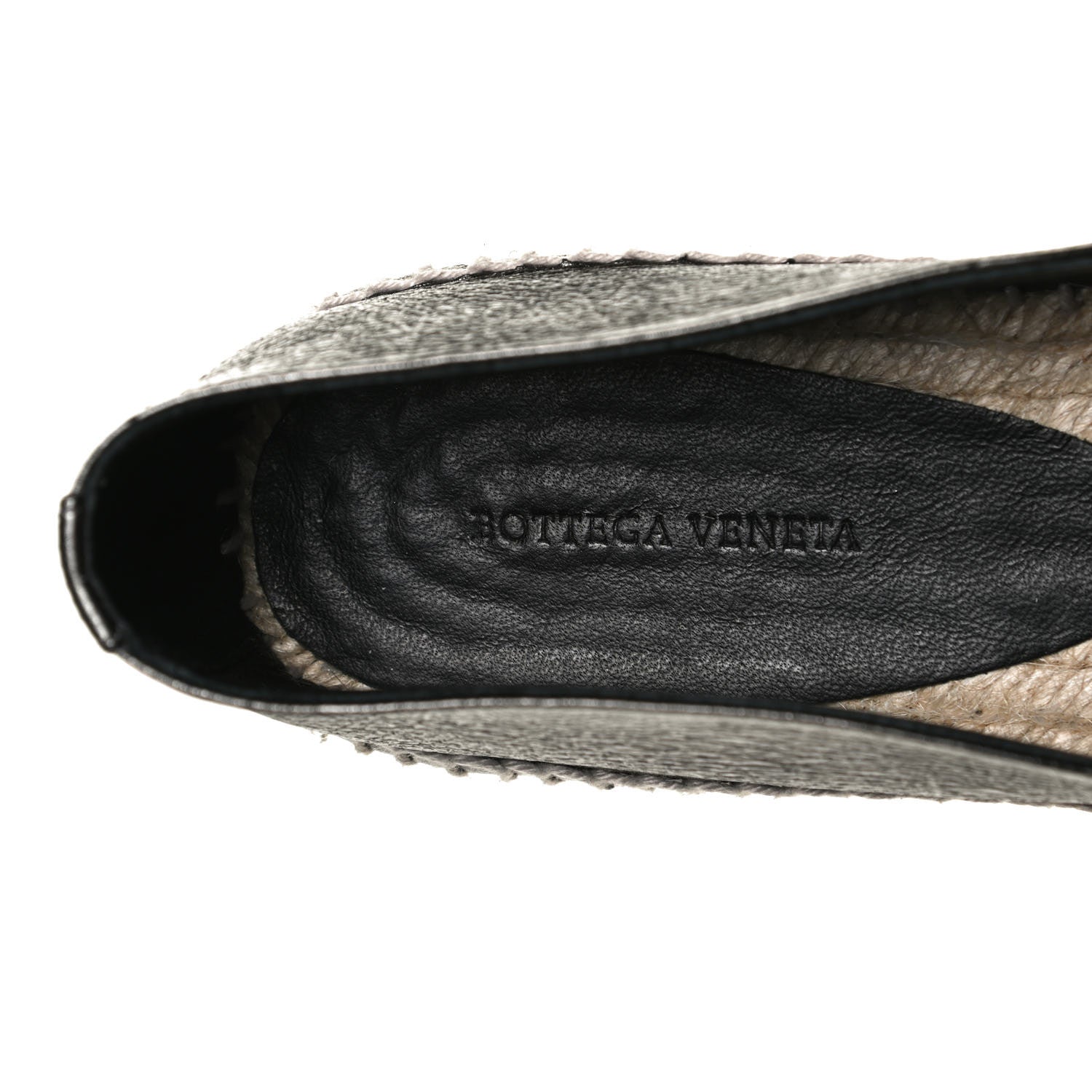Bottega Veneta Nappa Intrecciato Gala Espadrille 39 Argento Antique 9 of 11