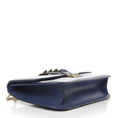 Valentino Garavani Vitello Medium Glam Lock Rockstud Flap Indigo 4 of 10