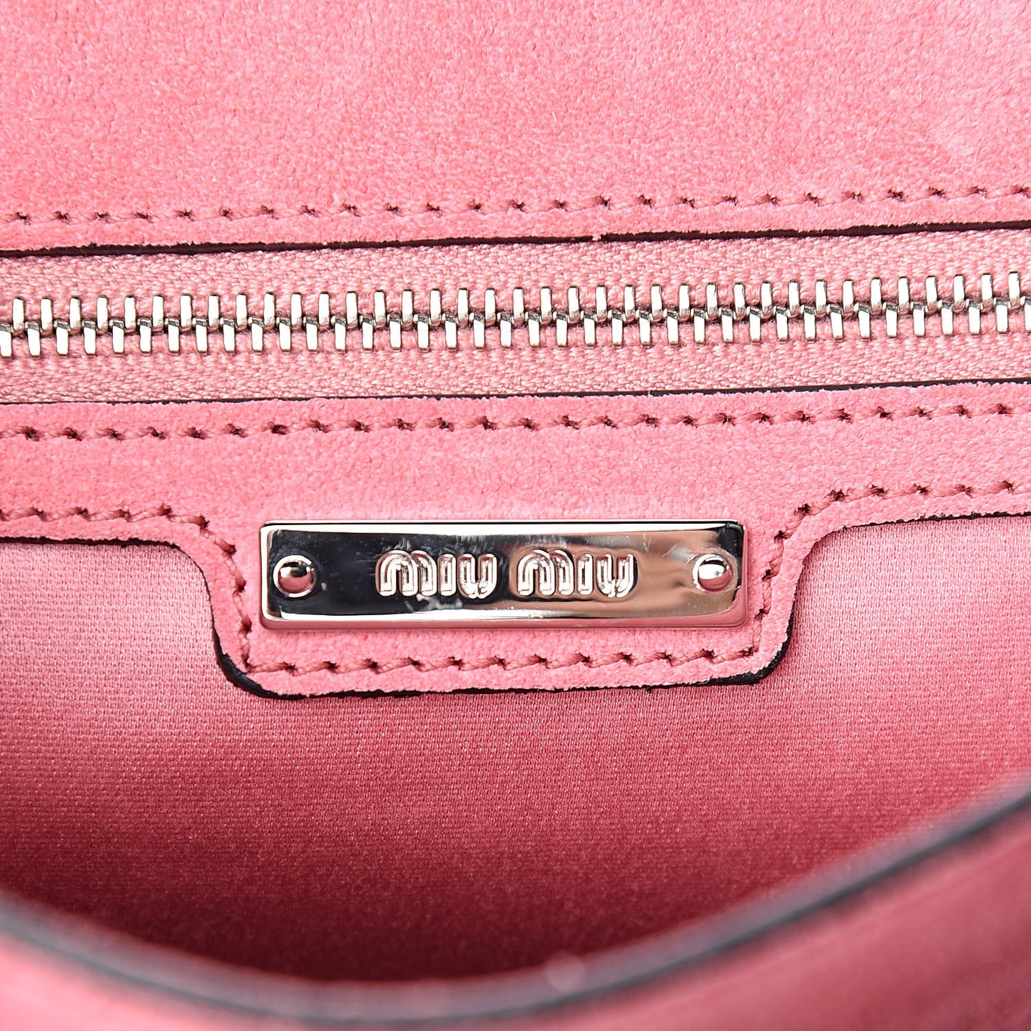 Goatskin Madras Miu Logo Shoulder Bag Inchiostro Bruyere