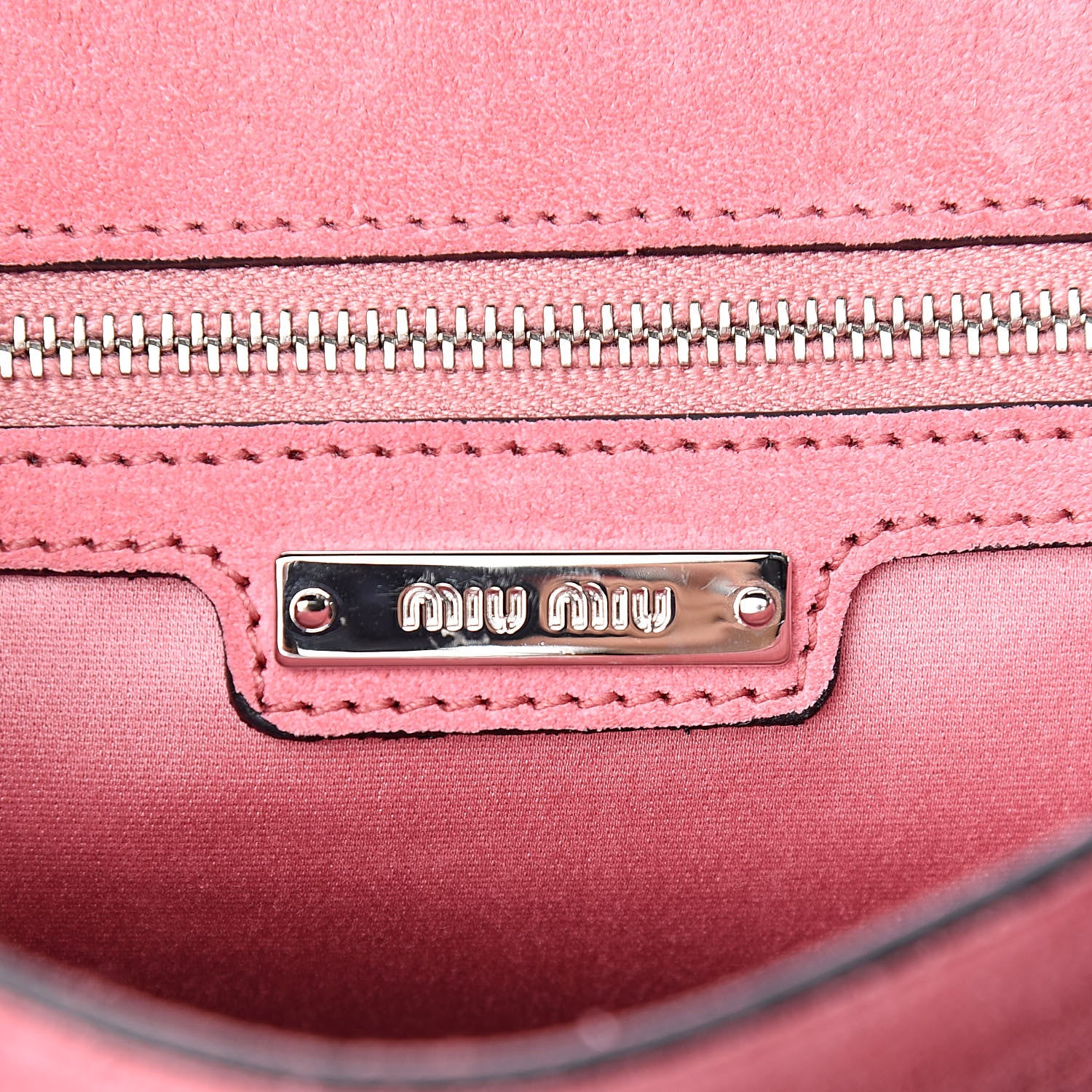 Miu Miu Goatskin Madras Miu Logo Shoulder Bag Inchiostro Bruyere 6 of 11