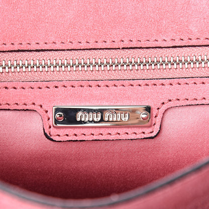Miu Miu Goatskin Madras Miu Logo Shoulder Bag Inchiostro Bruyere 6 of 11