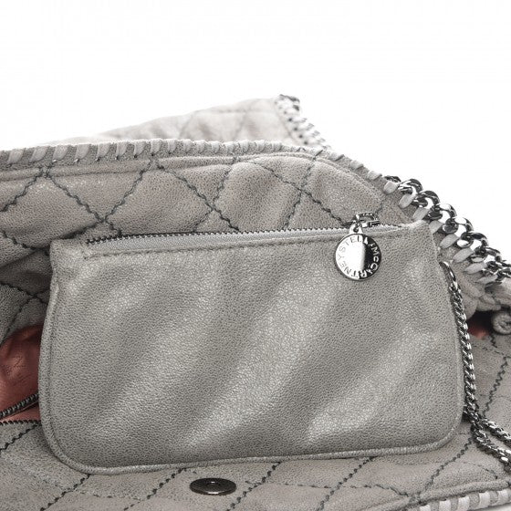 Stella McCartney Shaggy Deer Quilted Big Falabella Tote Grey 6 of 10