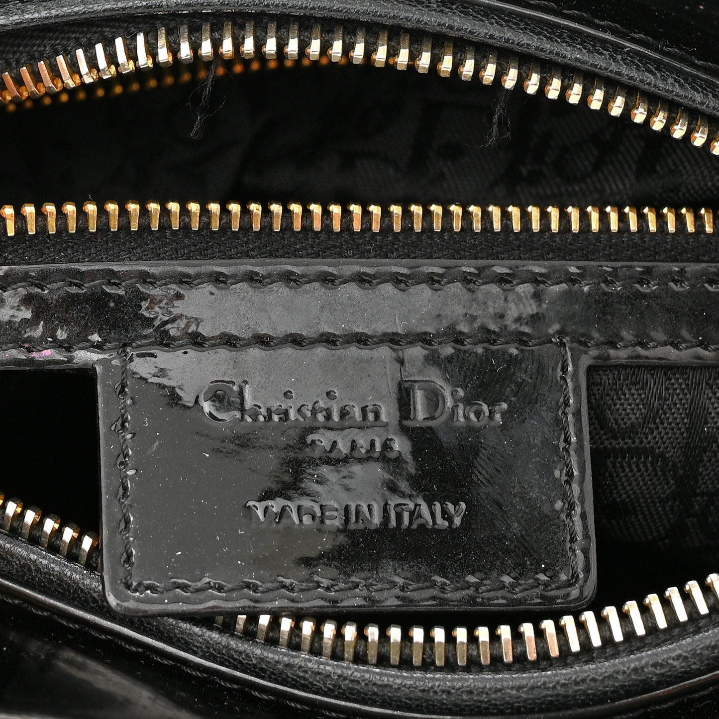 Patent Cannage Medium Lady Dior Black