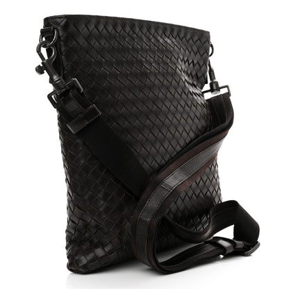 Bottega Veneta Nappa Intrecciato VN Crossbody Messenger Bag Ebano 3 of 9