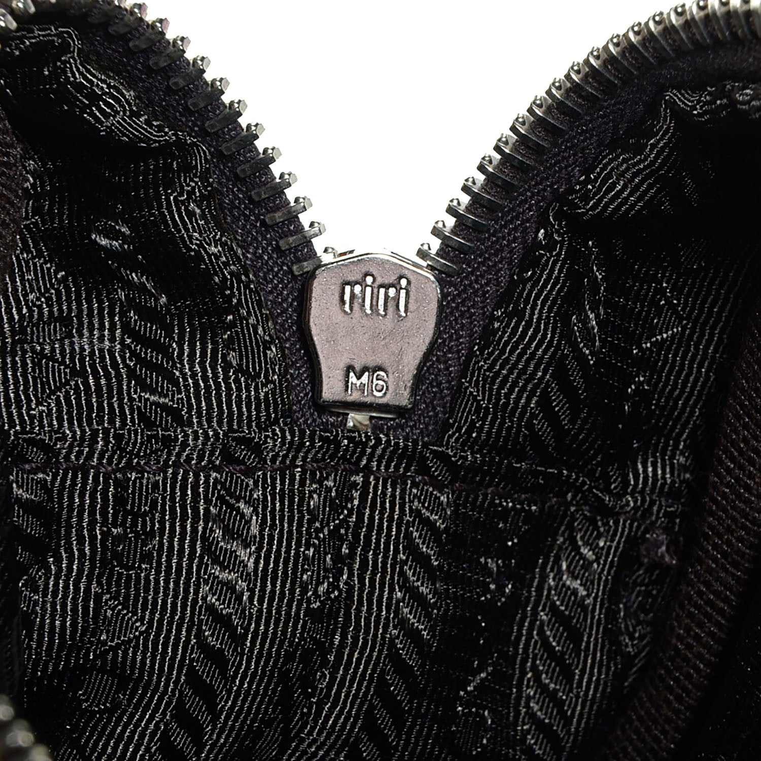 Prada Glace Calfskin Zippers Bow Clutch Ardesia Nudo 8 of 10