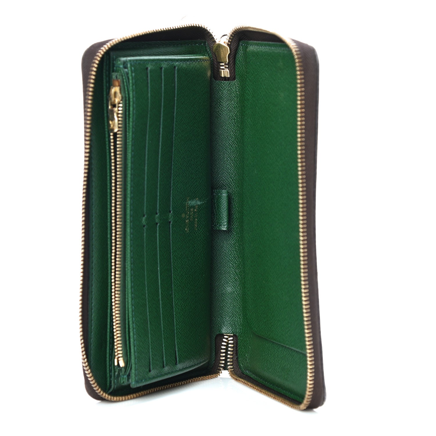 Louis Vuitton Monogram Groom Zippy Organizer Wallet Green 5 of 20