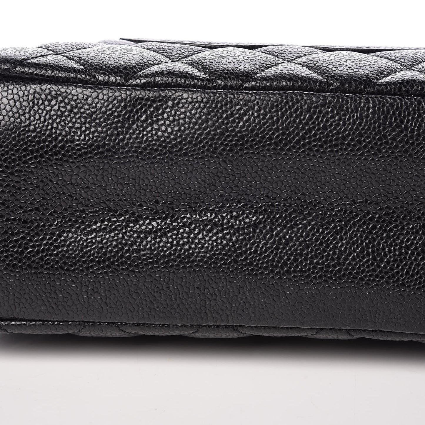 Caviar Quilted Petit Shopping Tote PST Black